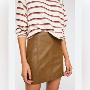 Free People - Modern Femme Vegan Leather Mini skirt